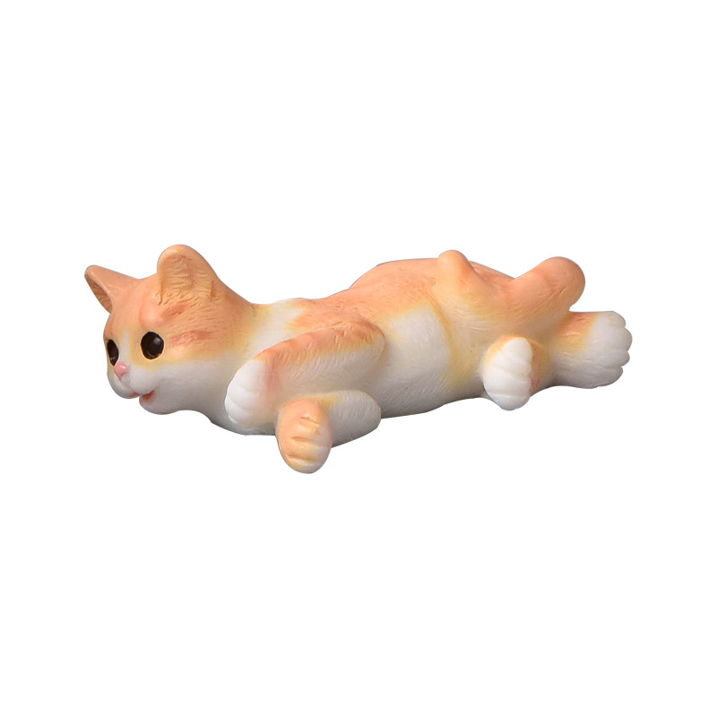 Realistic Kitten Creative Micro Landscape Resin Crafts Cartoon Cute Kitten Simulation Crystal Animal