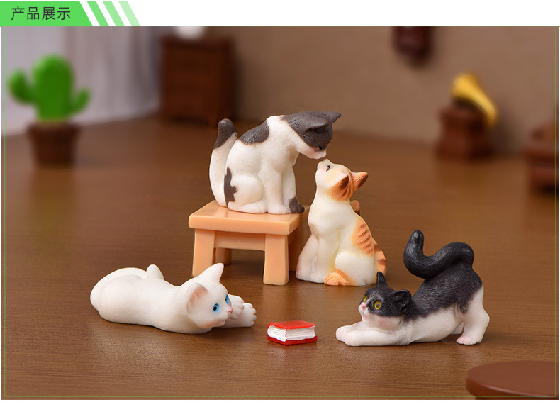 Realistic Kitten Creative Micro Landscape Resin Crafts Cartoon Cute Kitten Simulation Crystal Animal Realistic Kitten Creative Micro Landscape Resin Crafts Cartoon Cute Kitten Simulation Crystal Animal