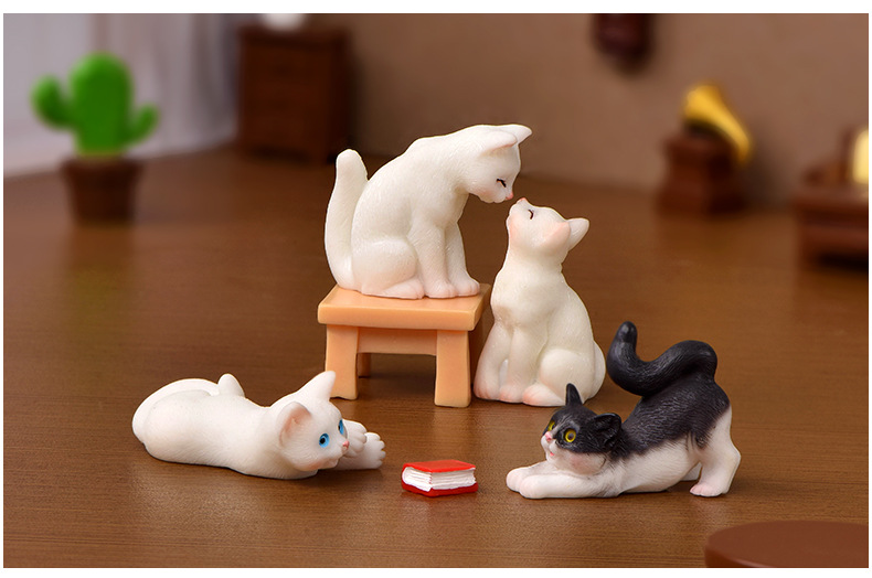 Realistic Kitten Creative Micro Landscape Resin Crafts Cartoon Cute Kitten Simulation Crystal Animal Realistic Kitten Creative Micro Landscape Resin Crafts Cartoon Cute Kitten Simulation Crystal Animal