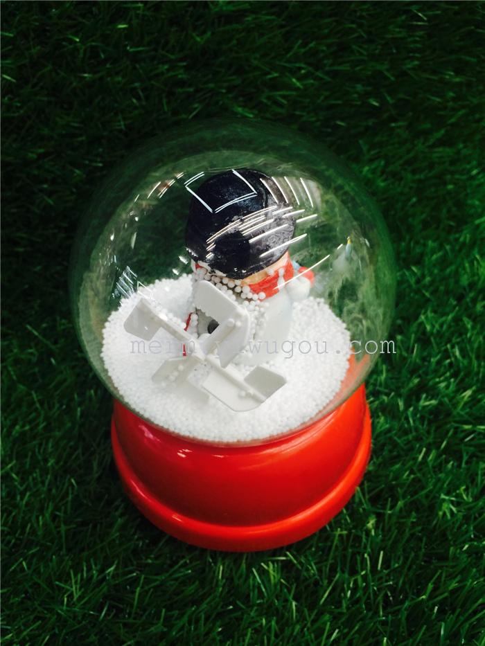 Creative gifts Santa Claus music box windmill electric snow Christmas snow globe