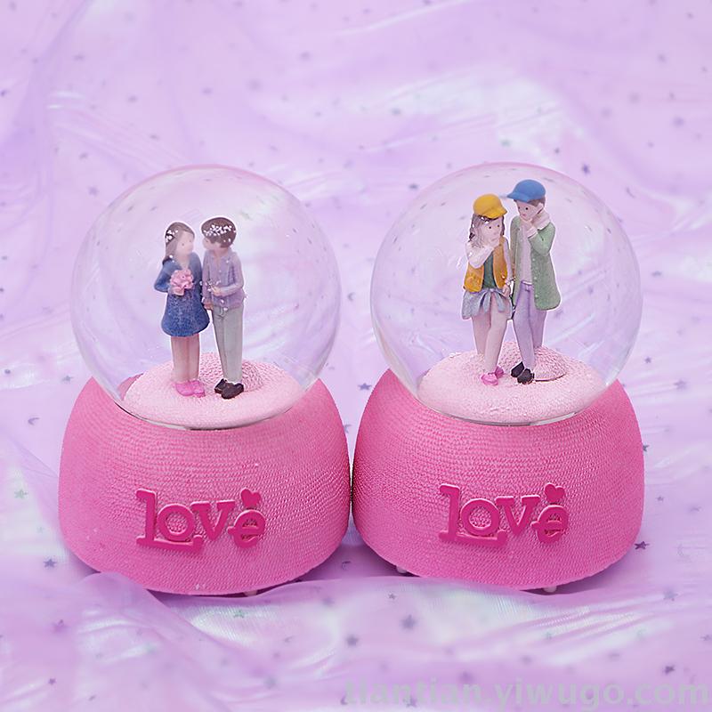 Resin Craft Presents a Stylish men's and women's Crystal Ball Box dream luminous snowflakes Music Box Resin Craft Presents a Stylish men's and women's Crystal Ball Box dream luminous snowflakes Music Box