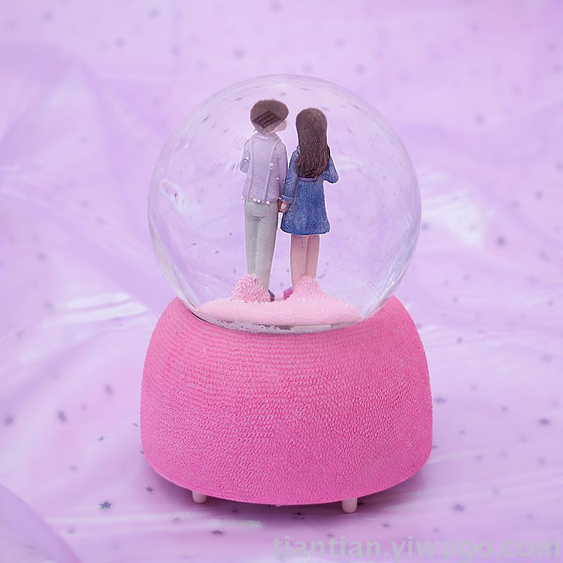 Resin Craft Presents a Stylish men's and women's Crystal Ball Box dream luminous snowflakes Music Box Resin Craft Presents a Stylish men's and women's Crystal Ball Box dream luminous snowflakes Music Box
