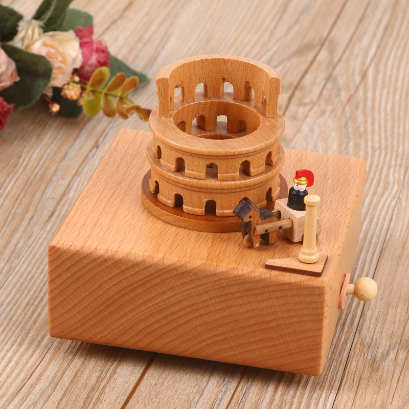New product wedding birthday gift girl solid wood material octave music box