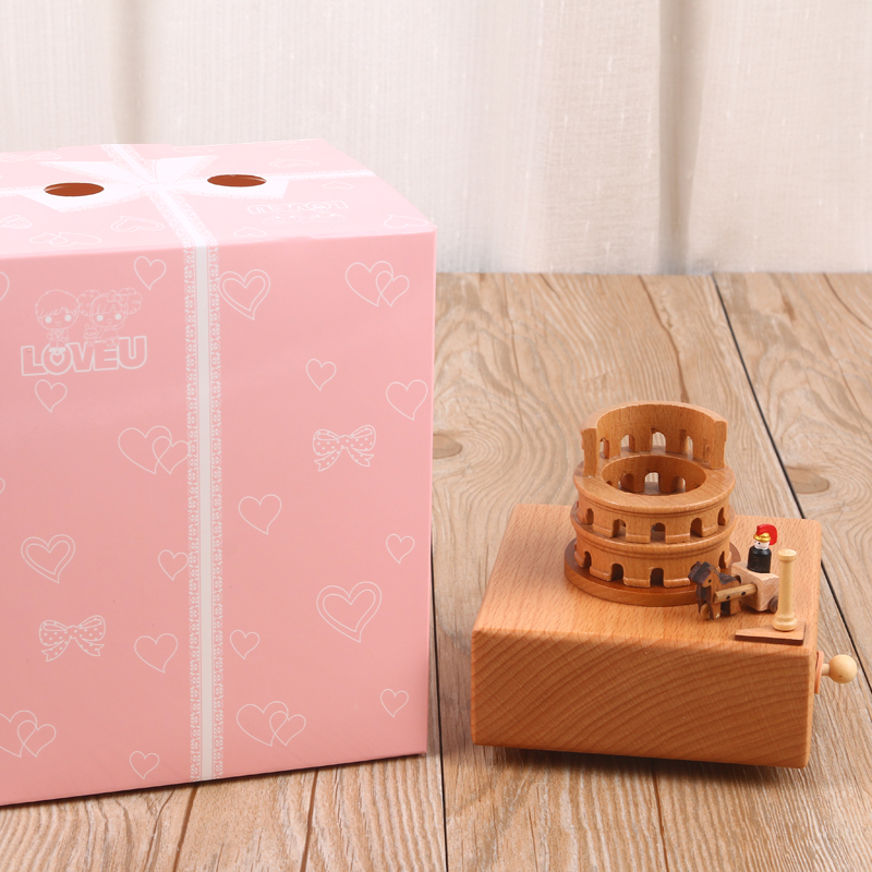 New product wedding birthday gift girl solid wood material octave music box