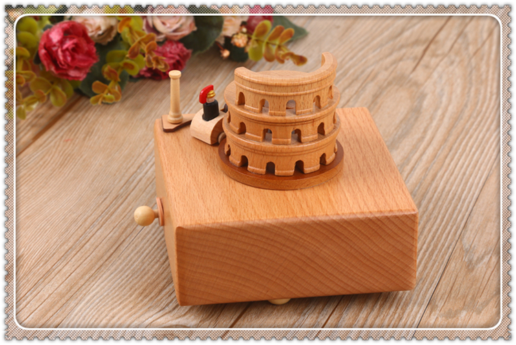 New product wedding birthday gift girl solid wood material octave music box
