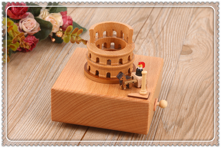 New product wedding birthday gift girl solid wood material octave music box