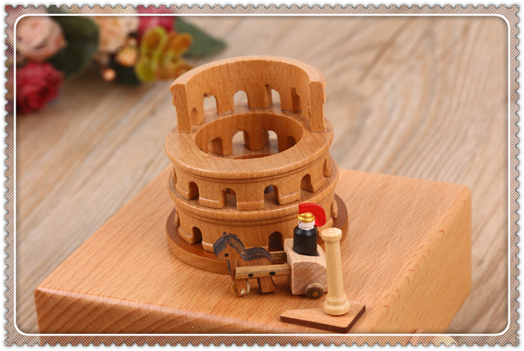 New product wedding birthday gift girl solid wood material octave music box