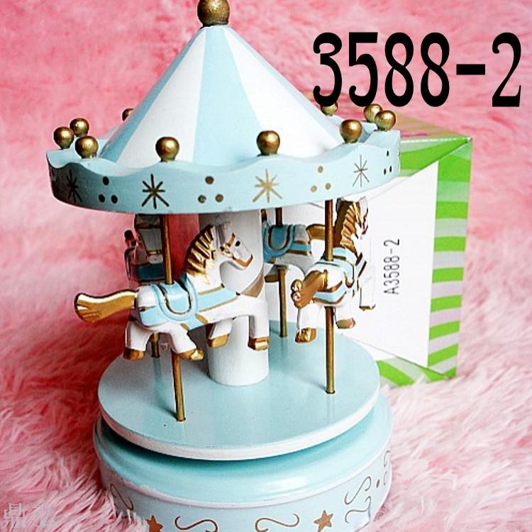 Wooden carousel music box Christmas gifts Birthday gifts Variety of options