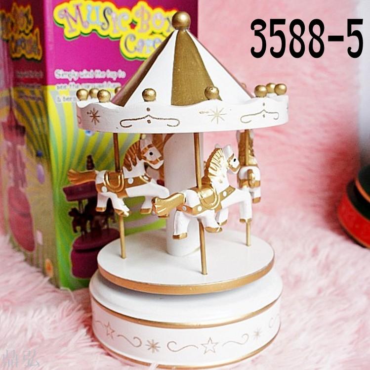 Wooden carousel music box Christmas gifts Birthday gifts Variety of options