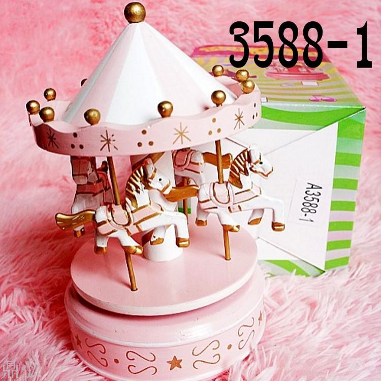 Wooden carousel music box Christmas gifts Birthday gifts Variety of options