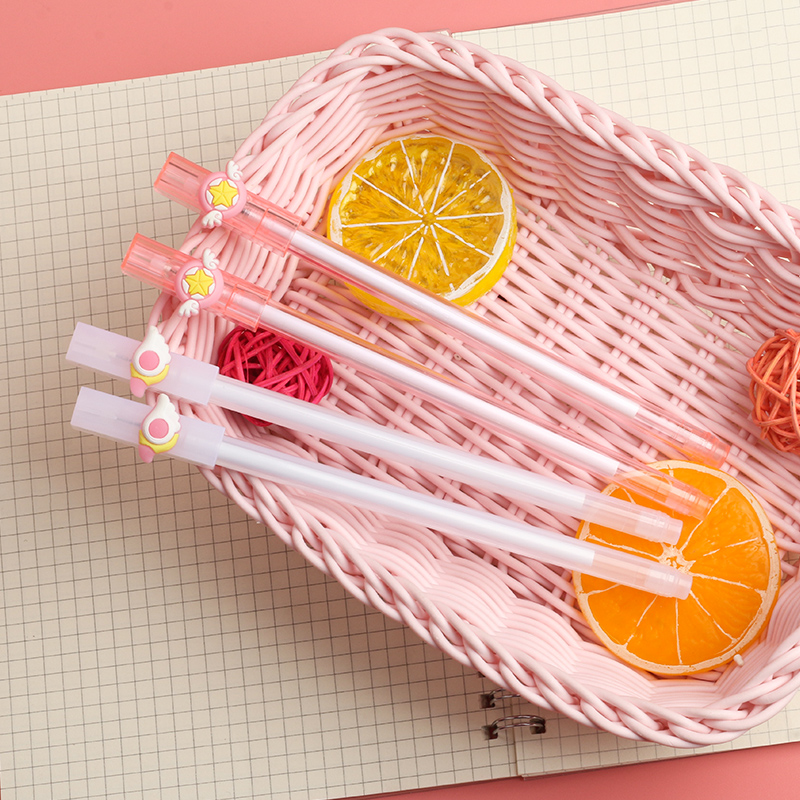 Simple and Fresh Fairy Magic Wand Gel Pen Creative Square Head Cap of a Pen Fairy Magic Wand Office Learning Pen