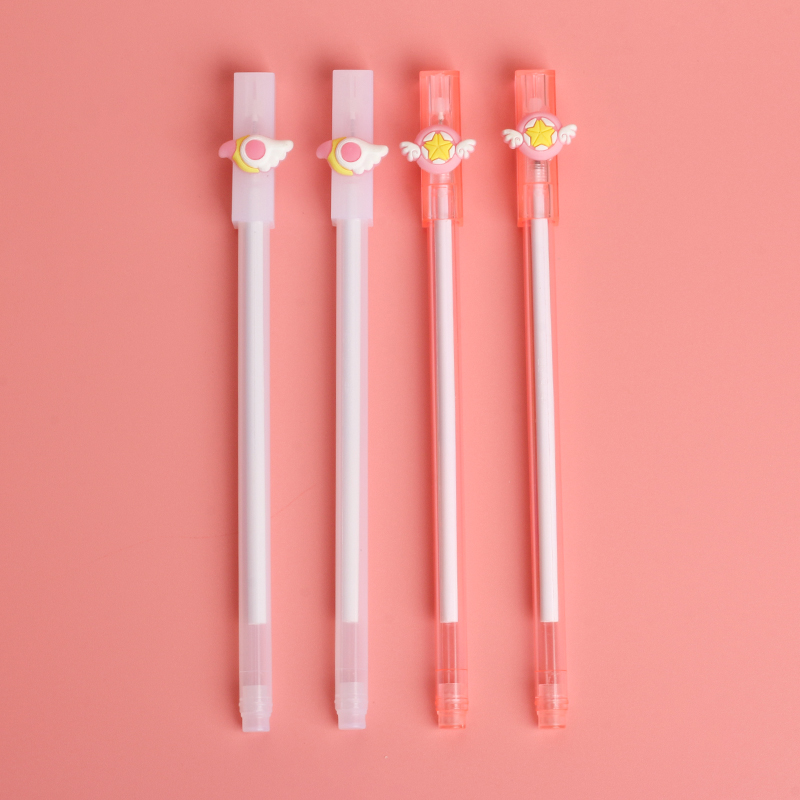 Simple and Fresh Fairy Magic Wand Gel Pen Creative Square Head Cap of a Pen Fairy Magic Wand Office Learning Pen