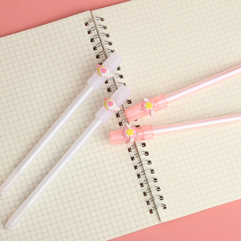 Simple and Fresh Fairy Magic Wand Gel Pen Creative Square Head Cap of a Pen Fairy Magic Wand Office Learning Pen