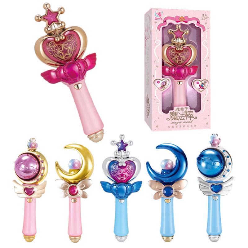 New LED Luminous Music Sound Effect Magic Stick Bala Little Magic Fairy Flash Magic Wand Girl Toy Stall Gift