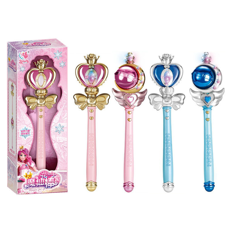 New LED Luminous Music Sound Effect Magic Stick Bala Little Magic Fairy Flash Magic Wand Girl Toy Stall Gift