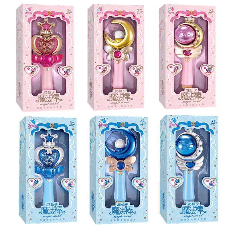 New LED Luminous Music Sound Effect Magic Stick Bala Little Magic Fairy Flash Magic Wand Girl Toy Stall Gift