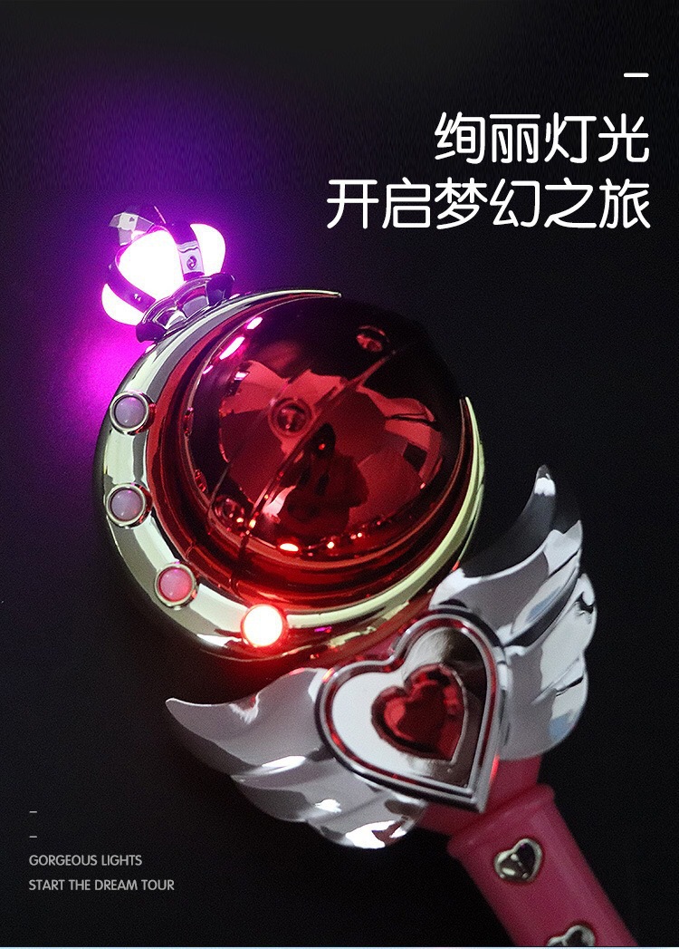 New LED Luminous Music Sound Effect Magic Stick Bala Little Magic Fairy Flash Magic Wand Girl Toy Stall Gift