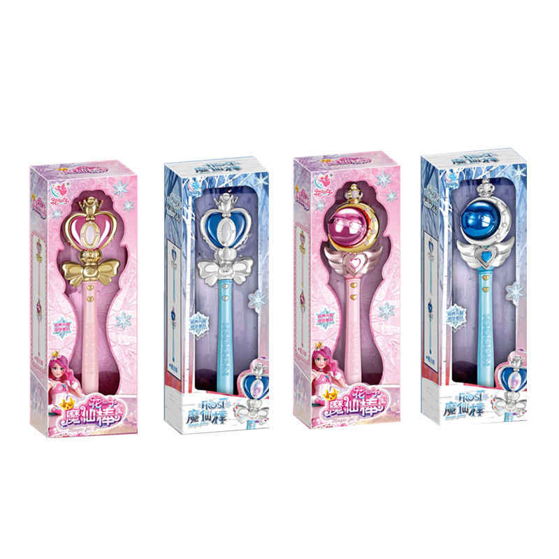 New LED Luminous Music Sound Effect Magic Stick Bala Little Magic Fairy Flash Magic Wand Girl Toy Stall Gift