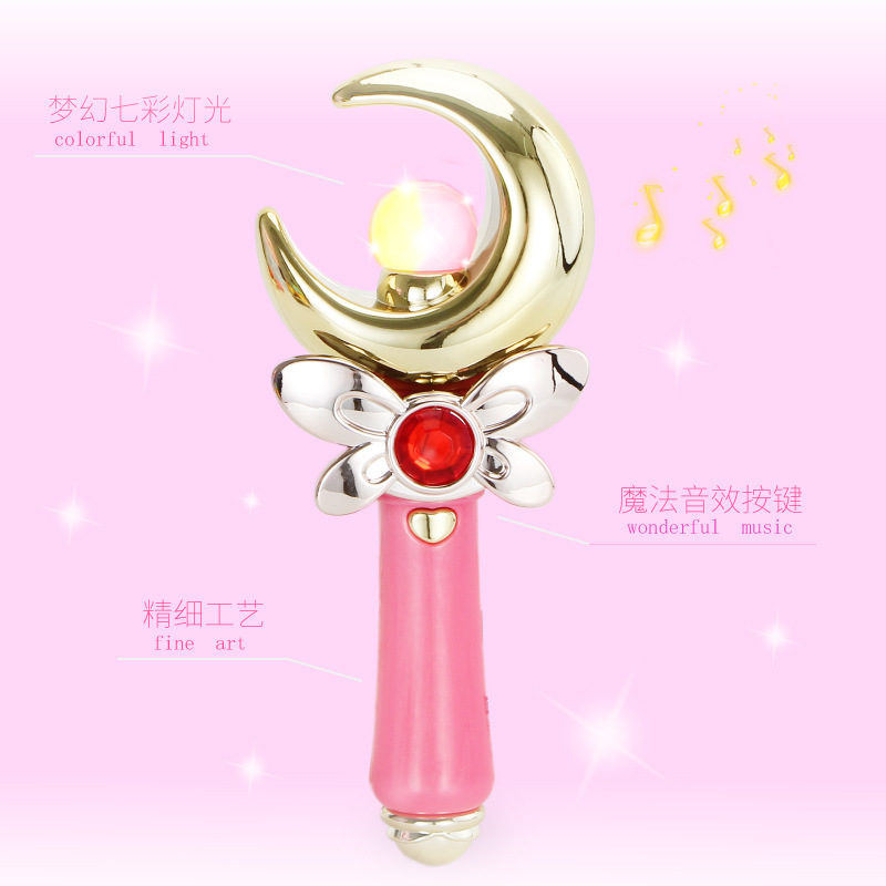 New LED Luminous Music Sound Effect Magic Stick Bala Little Magic Fairy Flash Magic Wand Girl Toy Stall Gift