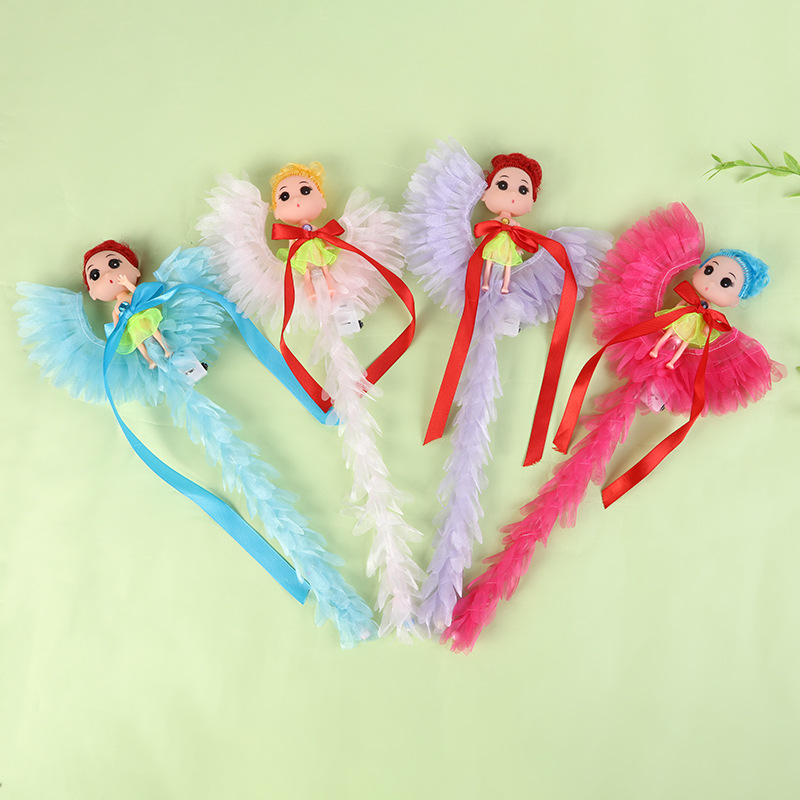 Cute Glowing Angel Magic Wand Color Bow Fairy Wand Electronic Light Sticks Cartoon Doll Glow Stick
