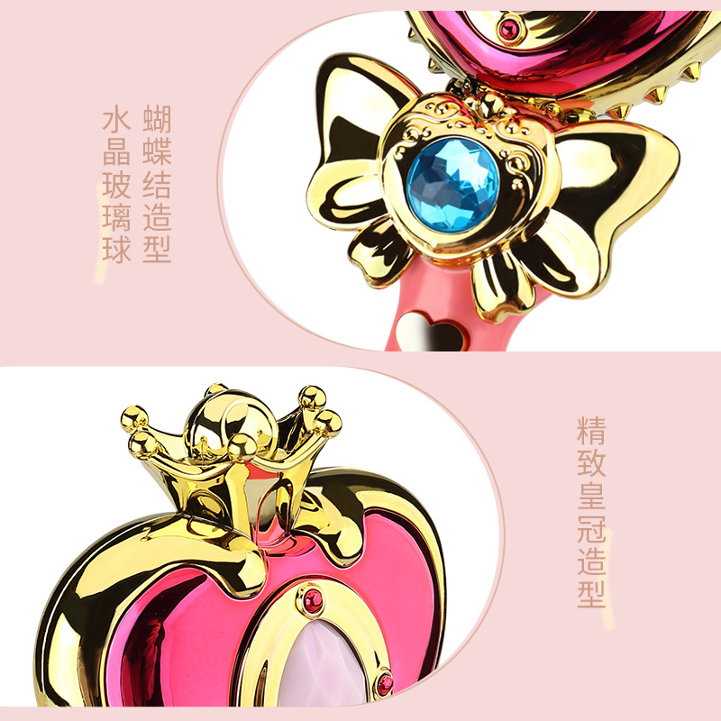 Children&#039;s Fairy Magic Wand Girls&#039; Toy Princess Luminous Love Star Truncheon Music 3-6 Birthday Gift