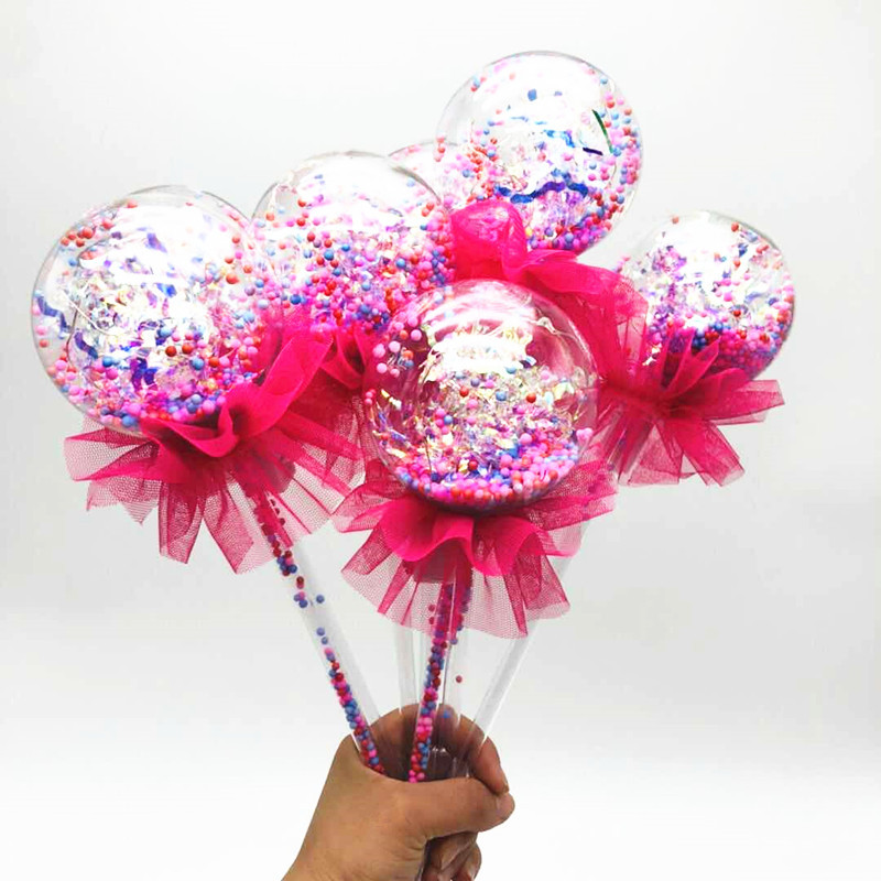 Best-Seller on Douyin Bounce Ball Starry Sky Stick Bounce Ball Magic Stick Magic Wand Luminous Fairy Wand