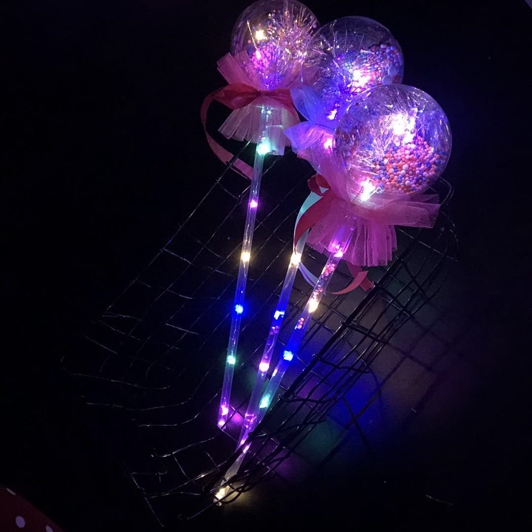 Best-Seller on Douyin Bounce Ball Starry Sky Stick Bounce Ball Magic Stick Magic Wand Luminous Fairy Wand