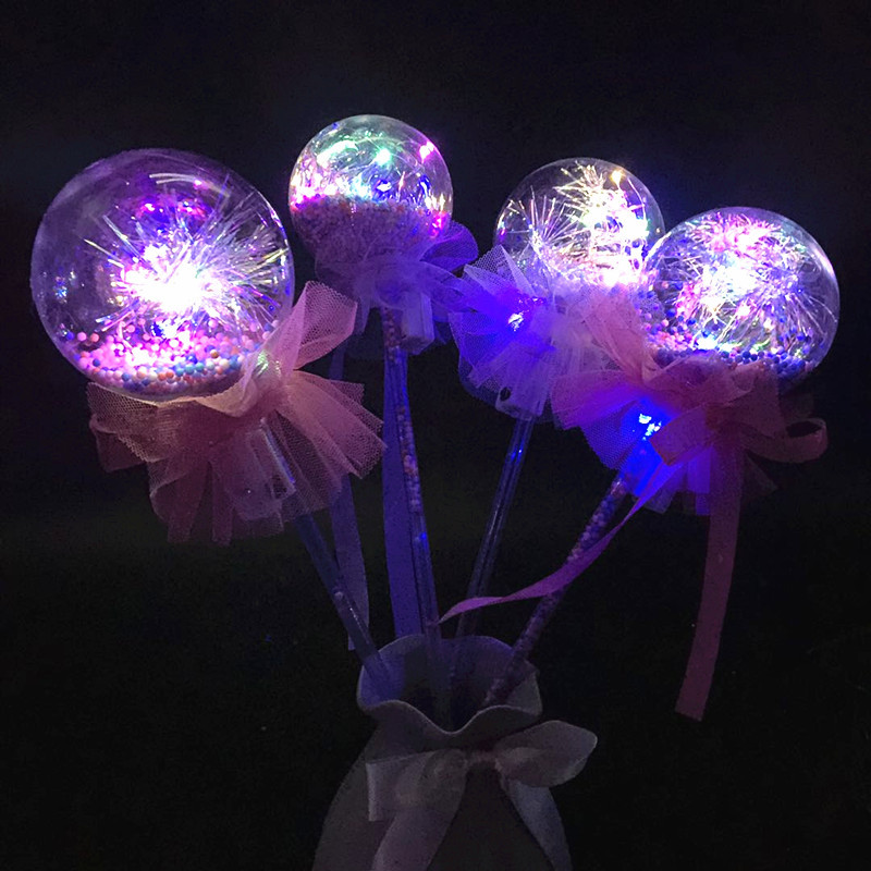 Best-Seller on Douyin Bounce Ball Starry Sky Stick Bounce Ball Magic Stick Magic Wand Luminous Fairy Wand