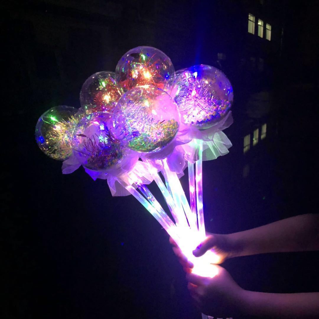 New Flash Magic Wand Glow Stick Children's Luminous Toys Stall Drainage Bounce Ball Fairy Wand