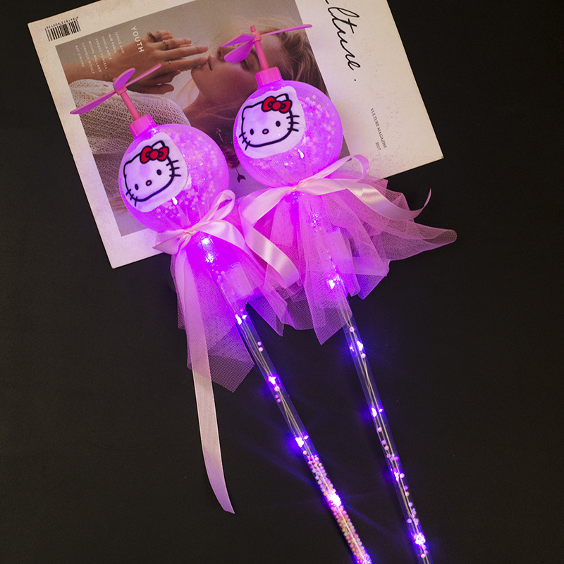 New Flash Magic Wand Glow Stick Children's Luminous Toys Stall Drainage Bounce Ball Fairy Wand