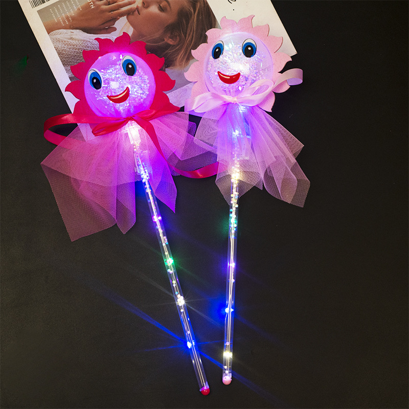 New Flash Magic Wand Glow Stick Children's Luminous Toys Stall Drainage Bounce Ball Fairy Wand