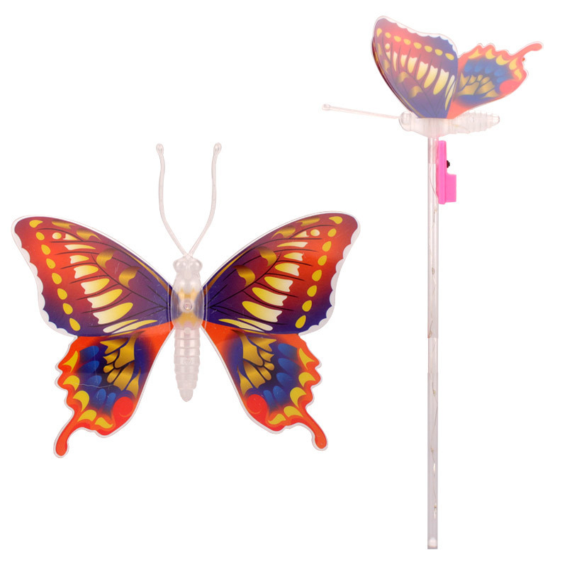 Flash Butterfly Fairy Wand Children Shine Butterfly Wand Stall Toys Bo ball ground push star ball Wand