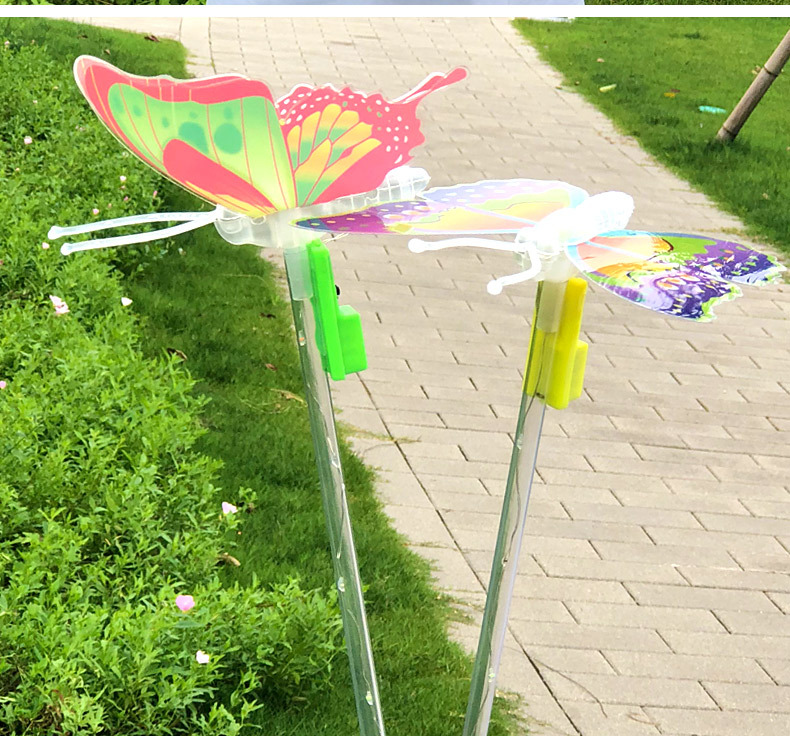 Flash Butterfly Fairy Wand Children Shine Butterfly Wand Stall Toys Bo ball ground push star ball Wand