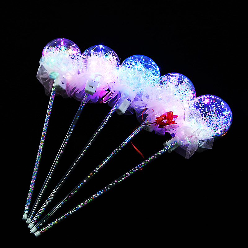Children's Toy Stall Night Market Scanning Code Drainage Small Gift Full Body Luminous Star Sky Ball Fairy Magic Wand