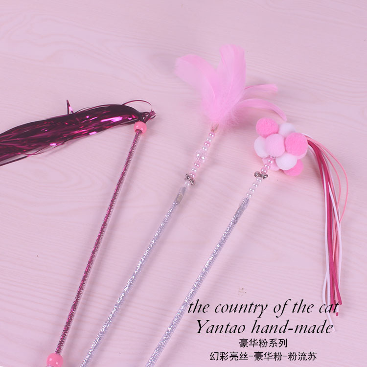 Factory Direct Sales First-Hand Supply Pet Handmade Cat Teaser Bell Fairy Wand