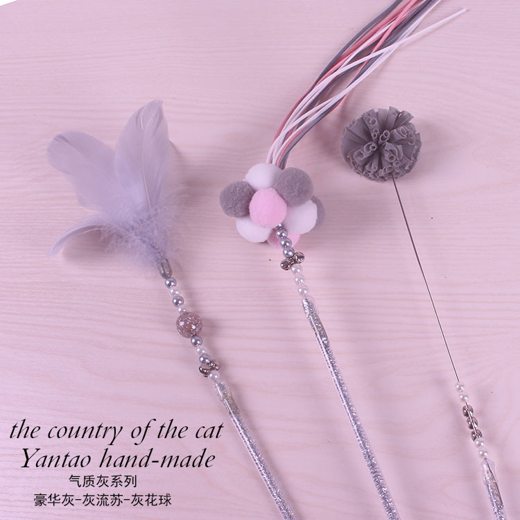 Factory Direct Sales First-Hand Supply Pet Handmade Cat Teaser Bell Fairy Wand