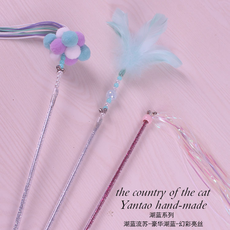 Factory Direct Sales First-Hand Supply Pet Handmade Cat Teaser Bell Fairy Wand