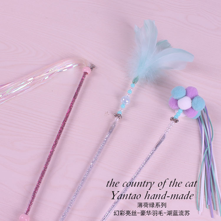 Factory Direct Sales First-Hand Supply Pet Handmade Cat Teaser Bell Fairy Wand