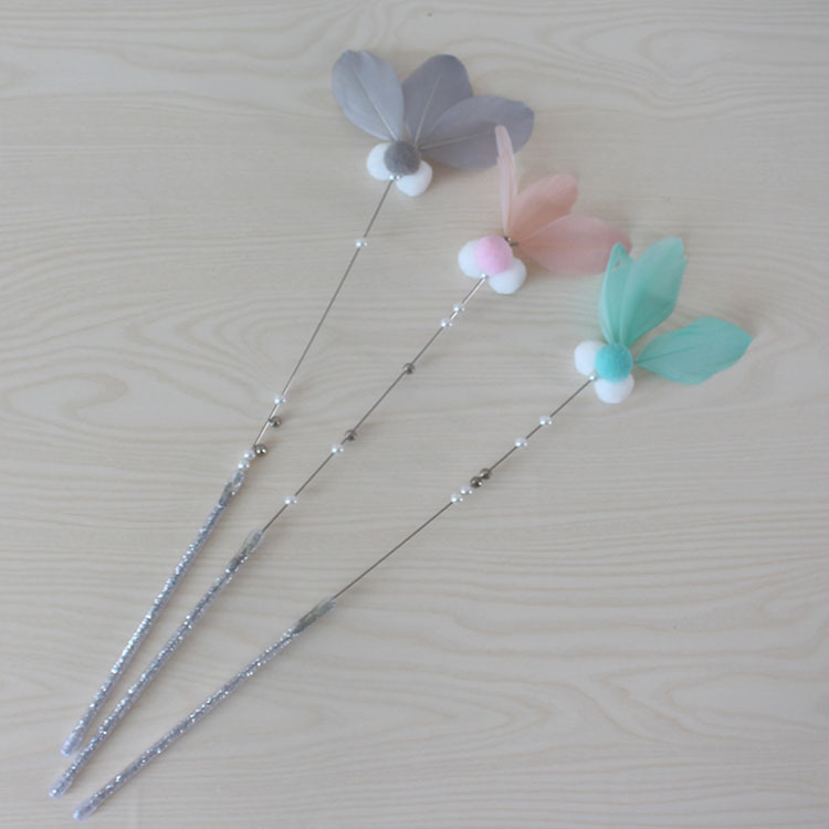 Factory Direct Sales First-Hand Supply Pet Handmade Cat Teaser Bell Fairy Wand
