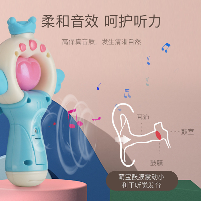 Children&#039;s Music Projection Magic Wand Little Girl Flexible Glue Sound and Light Fairy Fairy Wand