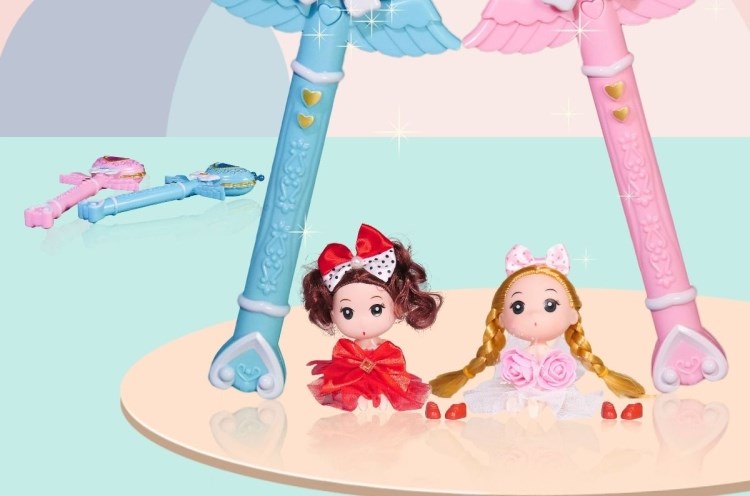 Fairy Wand Cane Magic Wand Girl Heart Wand Children's Crown and Princess Magic Wand Creative Truncheon Magic Wand Gift