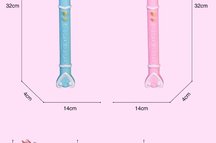 Fairy Wand Cane Magic Wand Girl Heart Wand Children's Crown and Princess Magic Wand Creative Truncheon Magic Wand Gift