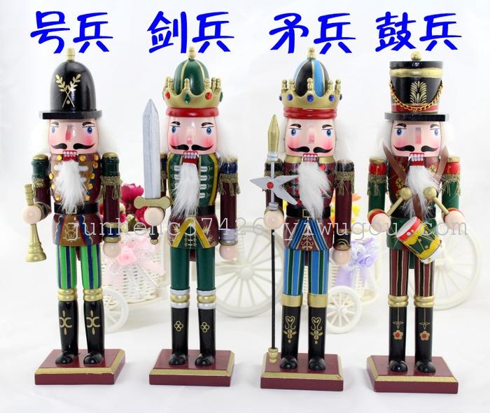 Hand-painted wooden Nutcracker soldier doll home decorating decoration gift BJ1401 Hand-painted wooden Nutcracker soldier doll home decorating decoration gift BJ1401
