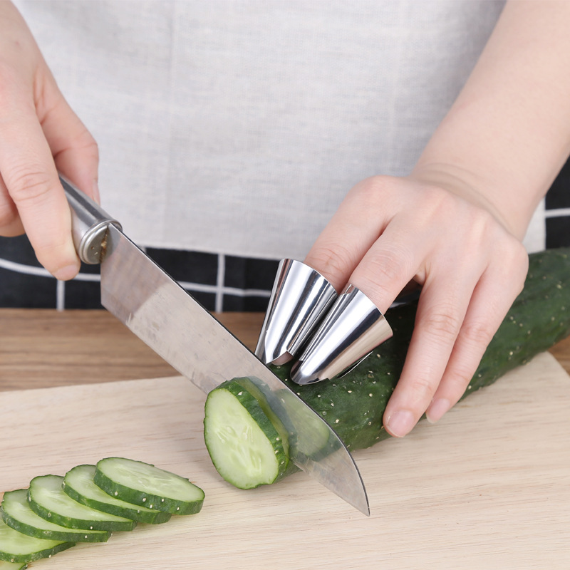 Bean Peeling Artifact Iron Fingernail Cap Dial Rhombus Horn Broad Bean Pine Nuts Pistachio Nutcracker Cut-Proof Finger Protector