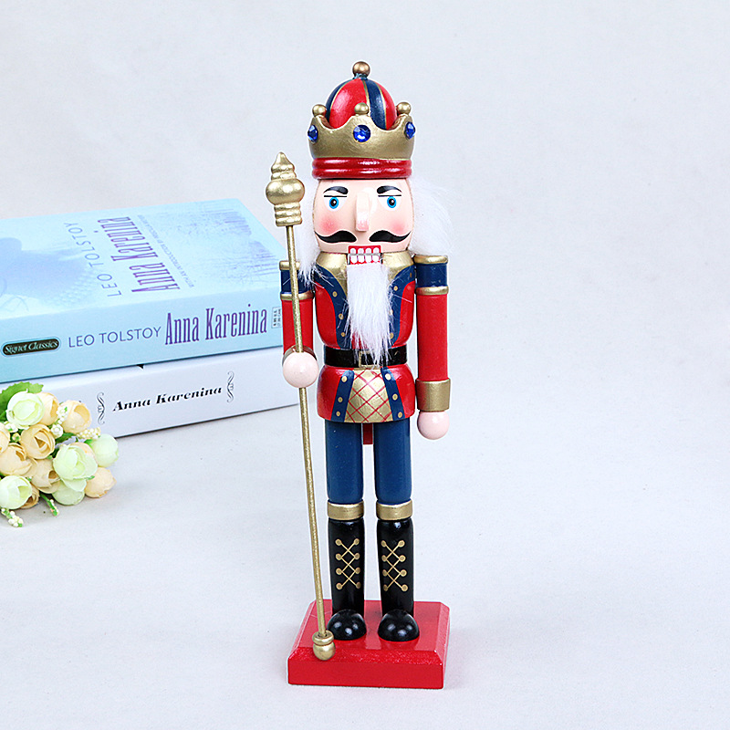 Factory Wooden Crafts New Puppet Christmas Scene Decoration Nutcracker Soldier King