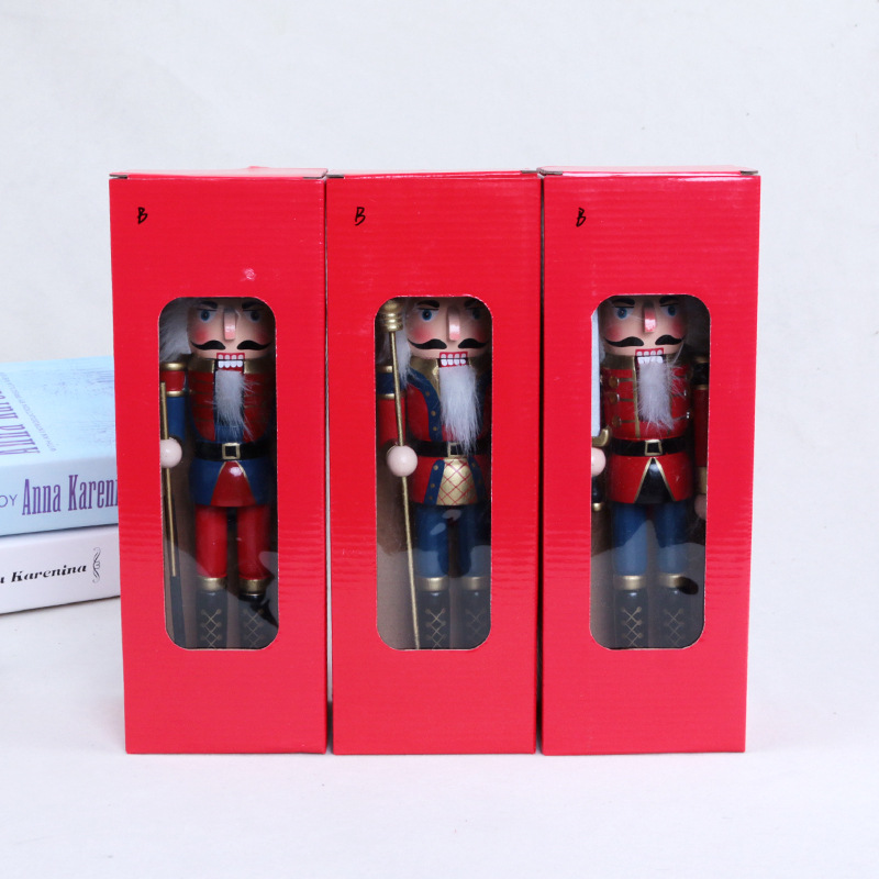 Factory Wooden Crafts New Puppet Christmas Scene Decoration Nutcracker Soldier King
