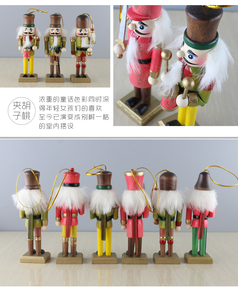 Wholesale creative home furnishing walnut soldiers solid wood tree tree tree small gifts six new nutcracker