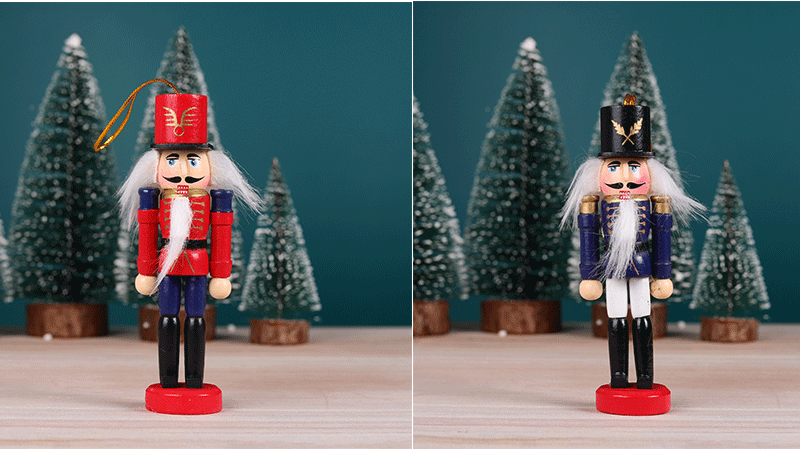 Wooden Soldier Doll Color Box Cover 6 Christmas Tree Pendant Decoration One Piece Dropshipping Nutcracker Soldiers