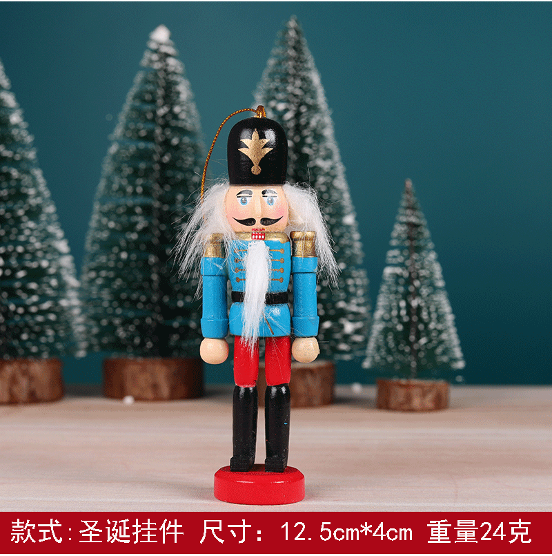 Wooden Soldier Doll Color Box Cover 6 Christmas Tree Pendant Decoration One Piece Dropshipping Nutcracker Soldiers