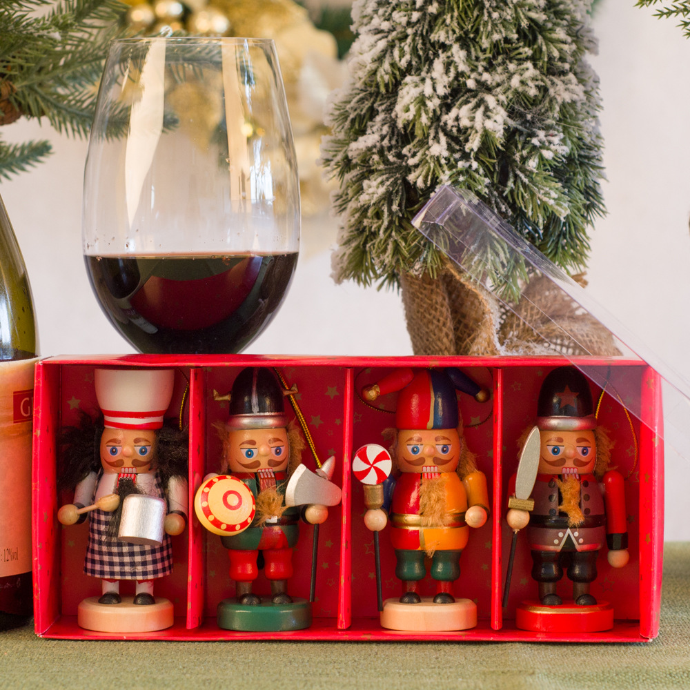 Home Living Room Children&#039;s Room Decorative Small Ornaments Puppet Soldier Decoration New Year Gift Nutcracker Soldiers